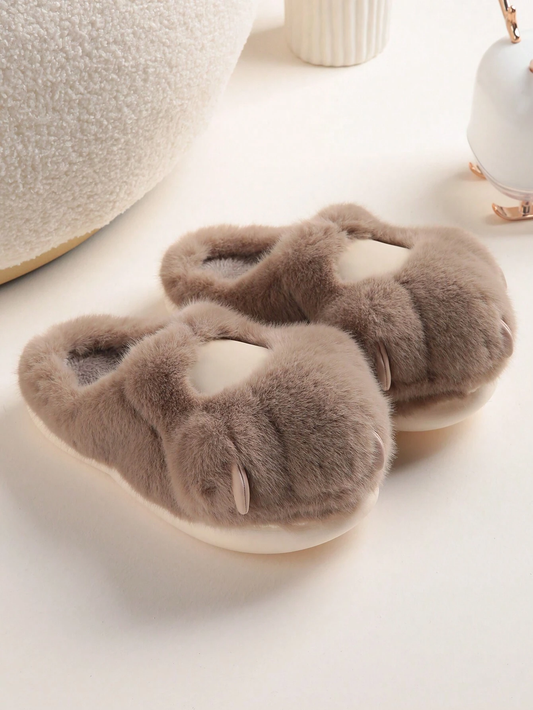 SnugSteps™ Plush Kitty Paw Slippers