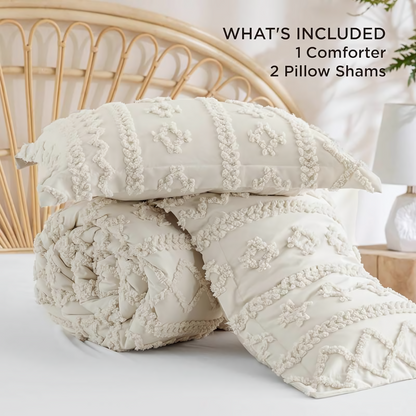Tufted Boho Comforter Set